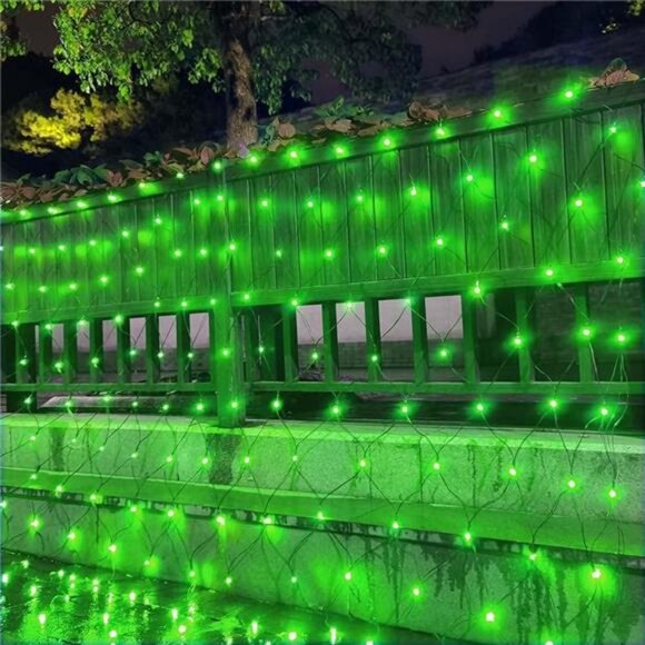 14.8x4.9 ft Net Lights, 300 LED Christmas Green Lights with 8 Lighting Modes - Picture 3 of 7